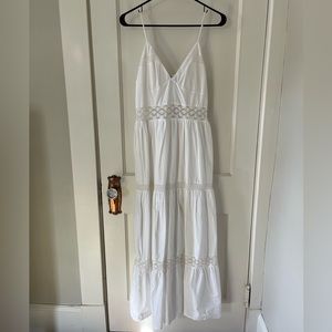 NWT Women’s Zara White Bohemian Maxi Dress (Size XS)
